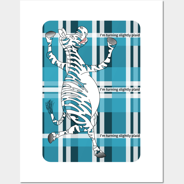 Zebra Plaid Mad Wall Art by mailboxdisco